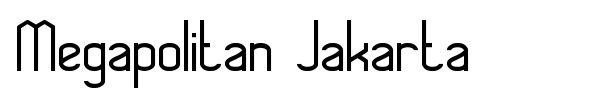 Megapolitan Jakarta font preview